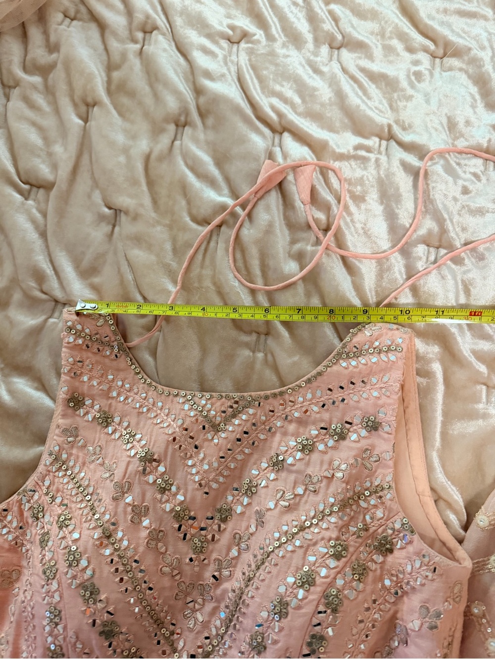 Blush Pink Embellished Lehenga Set size 0 - Picture 12 of 16